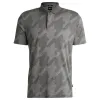 Boss C-Penrose 45 Mercerized-Cotton Slim-Fit Polo Shirt With Houndstooth Jacquard 50518875 041 sold by J&Z Couture