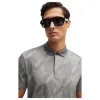 Boss C-Penrose 45 Mercerized-Cotton Slim-Fit Polo Shirt With Houndstooth Jacquard 50518875 041 sold by J&Z Couture