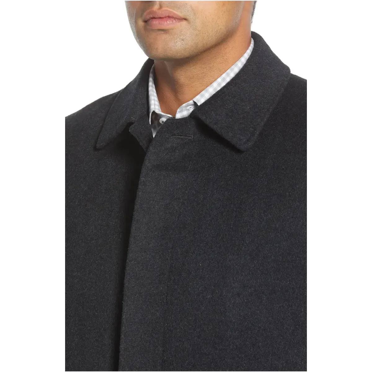 Hart Schaffner Marx Men's Stanley Cashmere-Blend Coat in Charcoal sold by J&Z Couture product image thumbnail 3