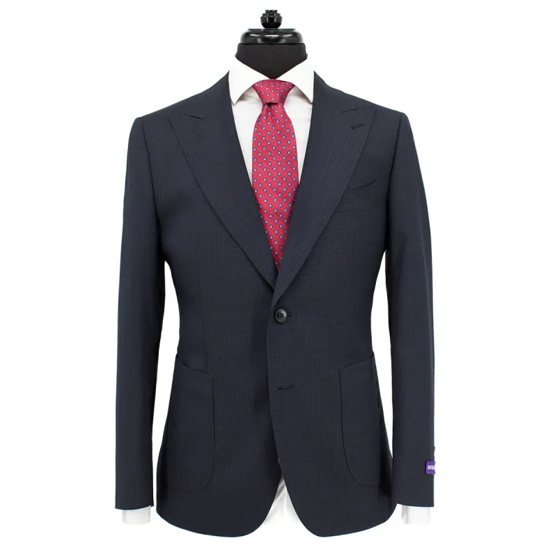 Bartorelli 100% Wool 2-Piece Suit in Navy Birdseye Pattern  35068-1090-12 FUSION PEAK sold by J&Z Couture