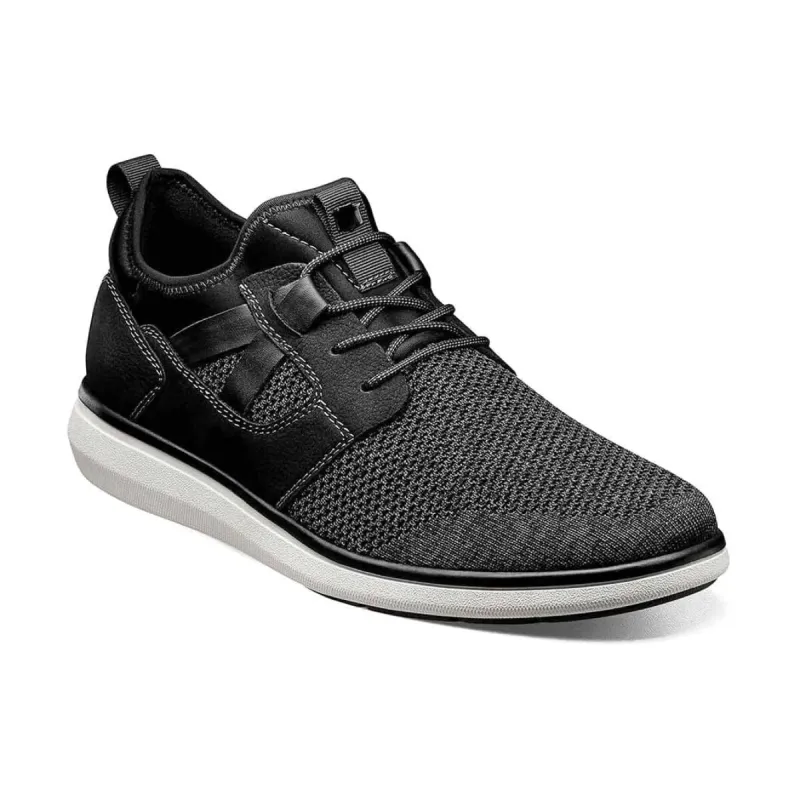 Florsheim Men's Venture Knit Plain Toe Lace Up Sneaker-Black  14315-001 made by Florsheim