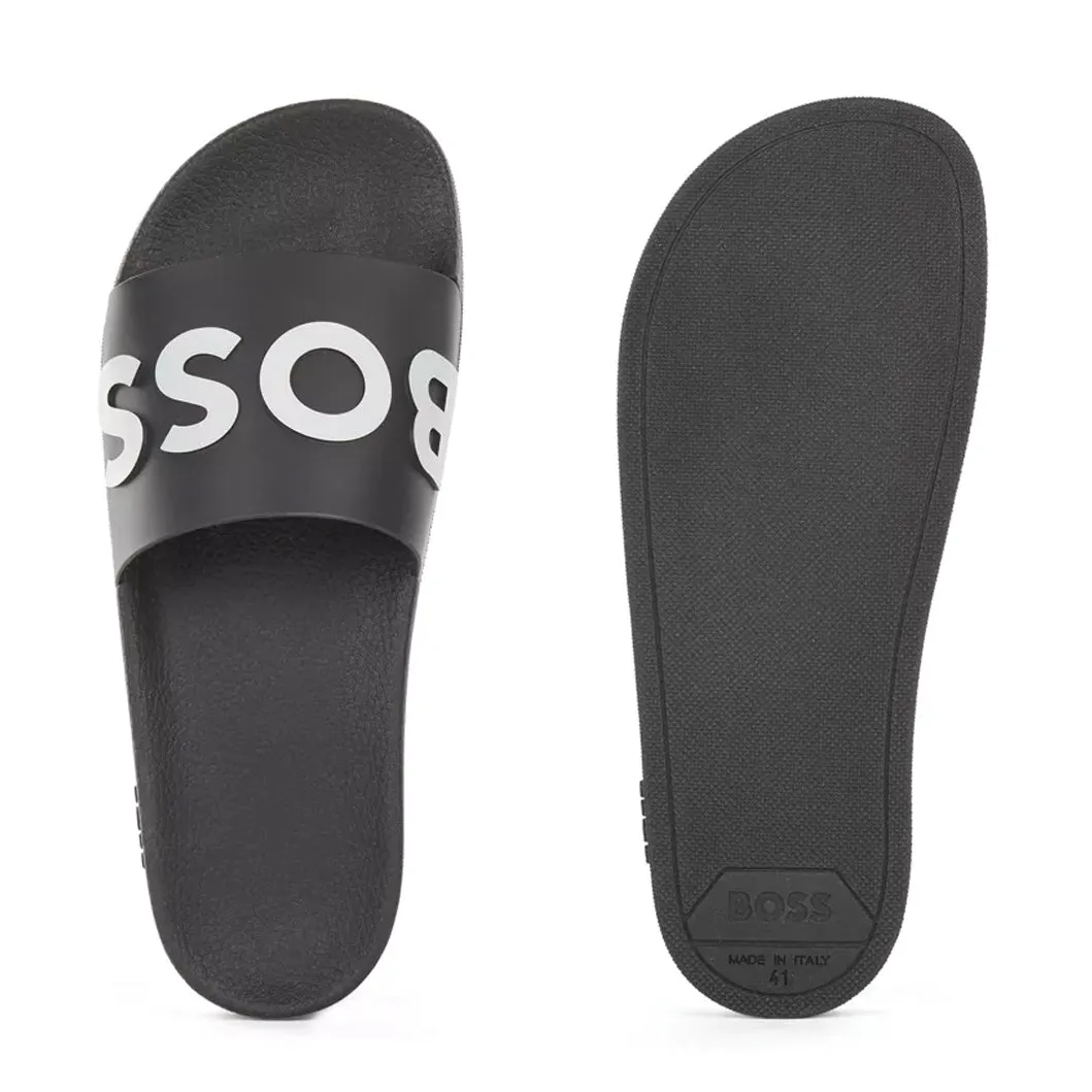 BOSS Men's Slides in Black 50425152-001 sold by J&Z Couture product image thumbnail 2