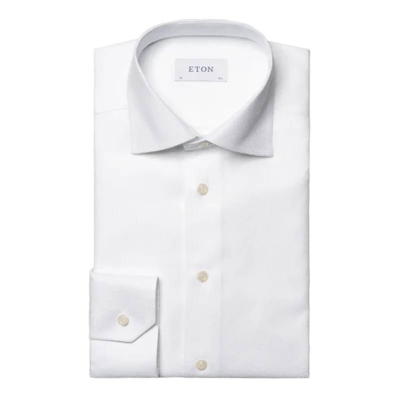 Eton White Cotton-Tencel Contemporary Fit 100010441 01 sold by J&Z Couture