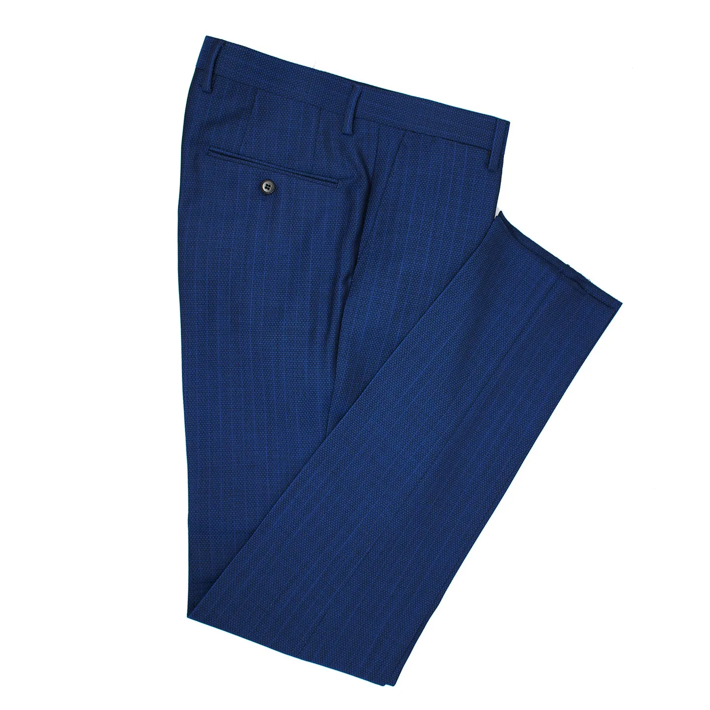 Bartorelli Italian-Made Wool Blend 2-Piece Suit with Peak Lapels in Bright Blue sold by J&Z Couture product image thumbnail 4