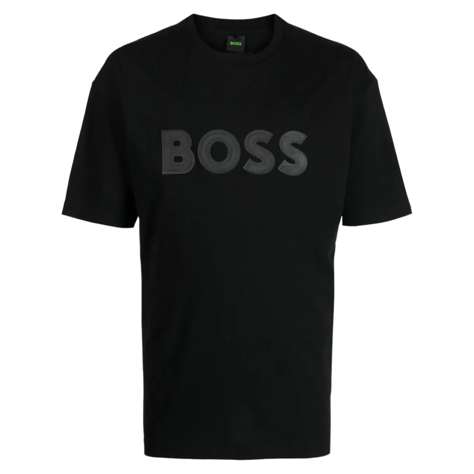 BOSS Logo-Print Cotton T-Shirt In Black 50501232-001 sold by J&Z Couture