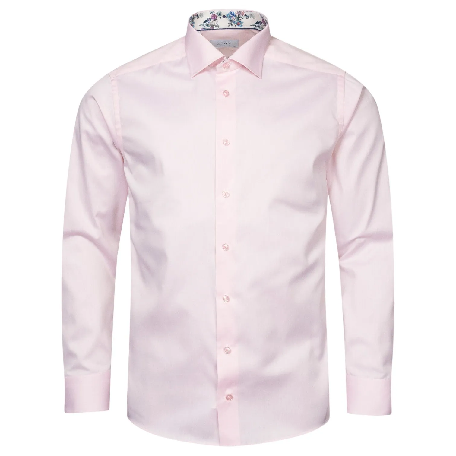 Eton Pink Floral Print Effect Solid Signature Twill Shirt 100011092 80 / 100011683 80 sold by J&Z Couture product image thumbnail 2