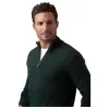 Raffi Mock Neck Quarter Zip Sweater in 100% Merino Wool   HWC19398-Z Forest sold by J&Z Couture