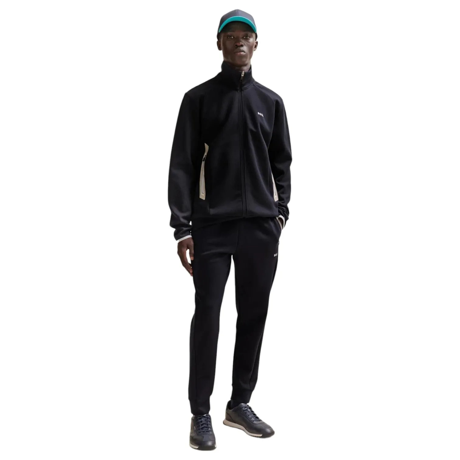 BOSS Zip-Up Sweat Set With Logo Print In Dark Blue 50504730 402 sold by J&Z Couture product image thumbnail 2