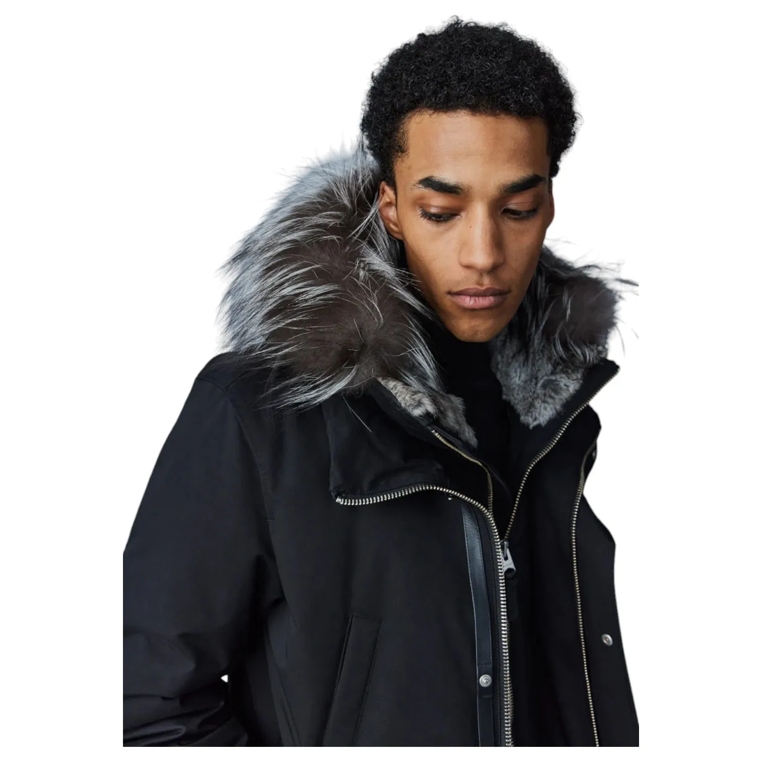 Mackage EDWARD-XZ 2-in-1 Down Parka With Hooded Bib And Silver Fox Fur sold by J&Z Couture product image thumbnail 5