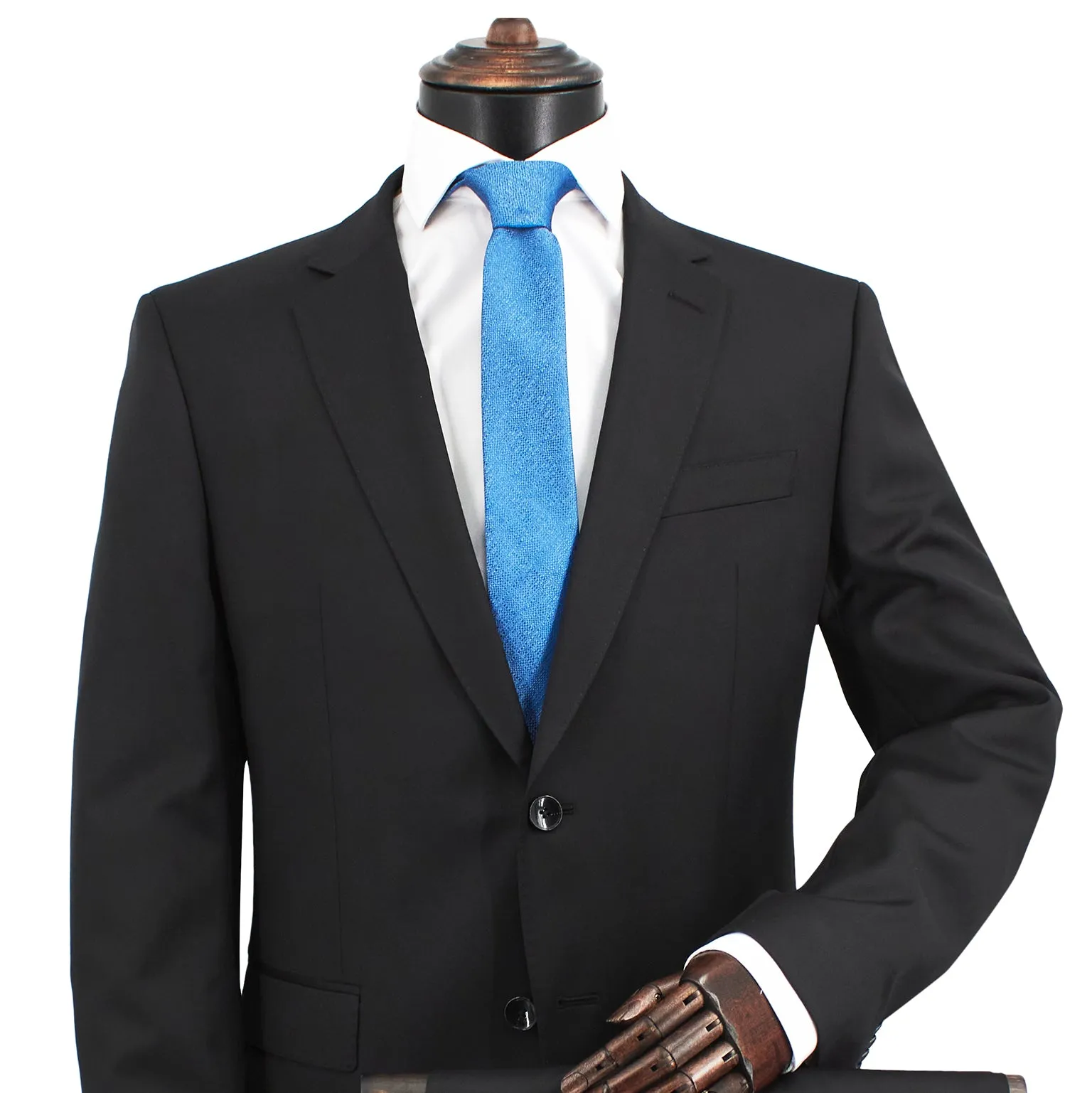 BOSS Men's Slim-Fit 100% Virgin Wool Two-Piece Suit in Black 50479561-001 sold by J&Z Couture product image thumbnail 2