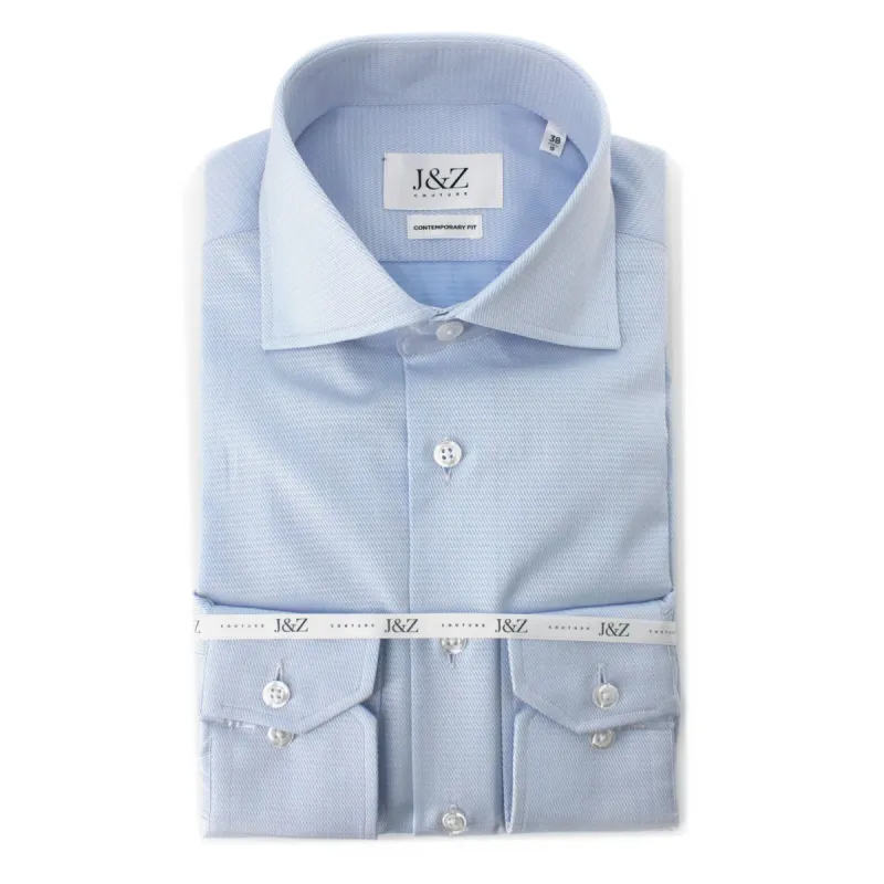 J&Z Couture Blue Button Down Dress Shirt, Duke (100% Cotton) sold by J&Z Couture
