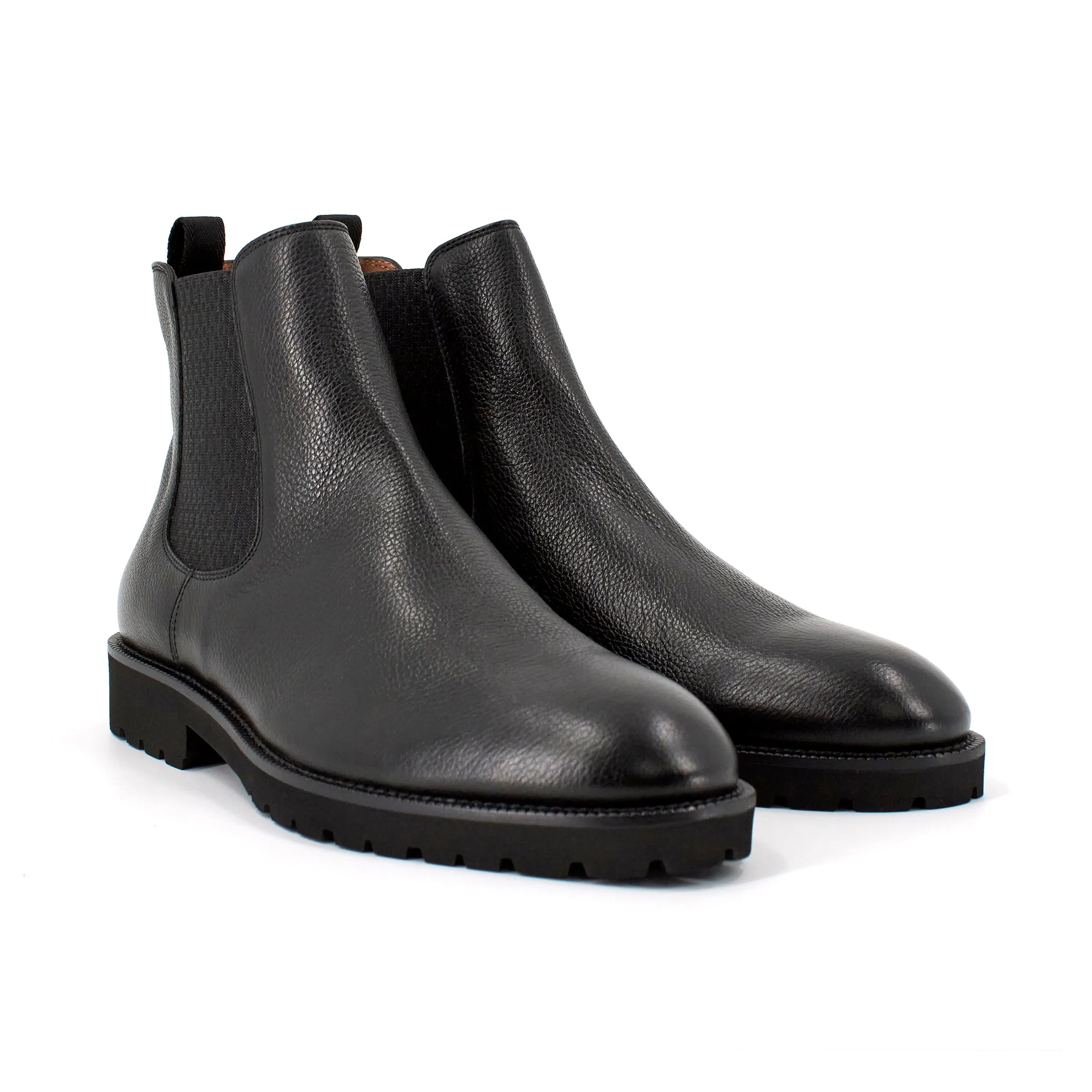 BOSS Men's Edenlug Leather Chelsea Boots in Black 50460583-001 sold by J&Z Couture