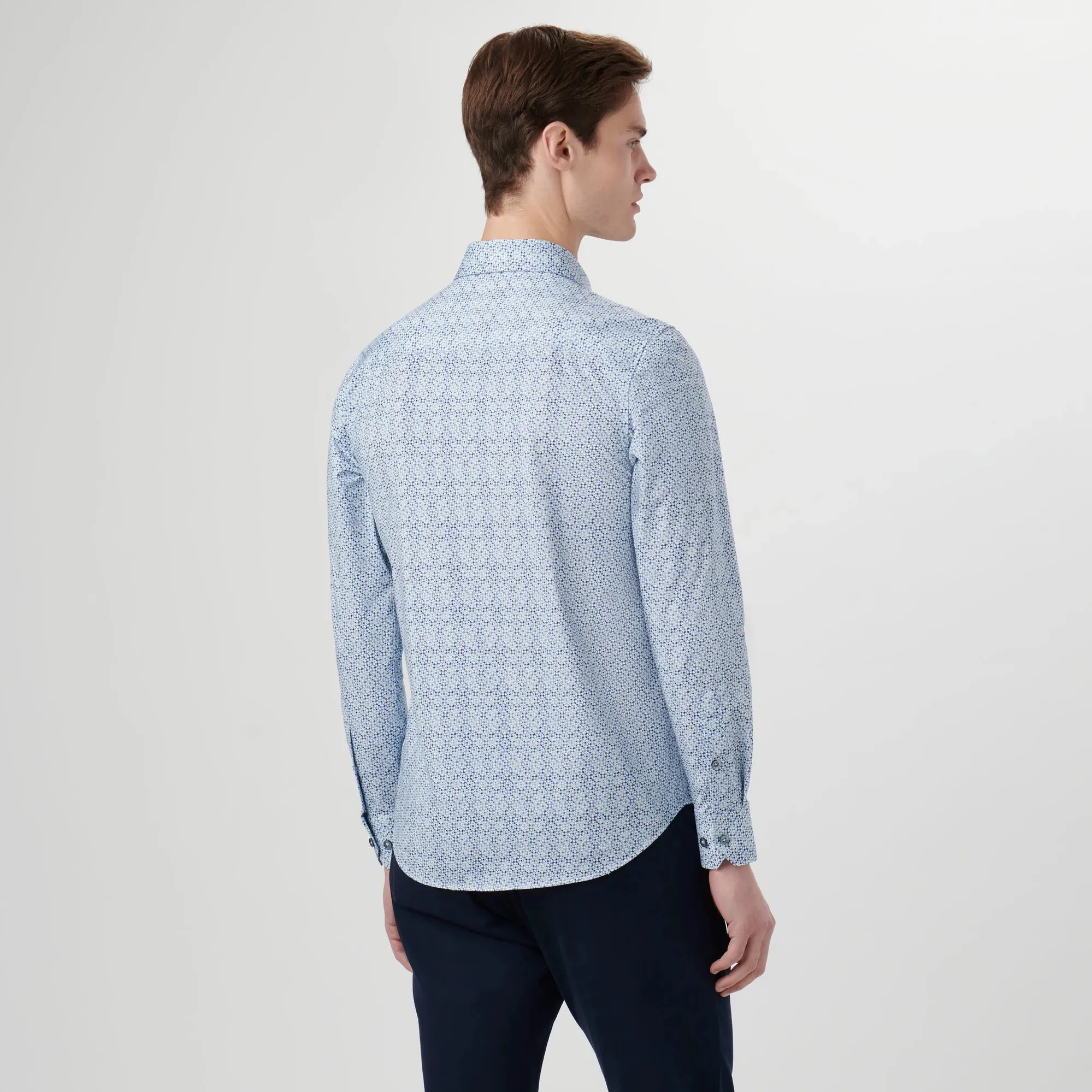 Bugatchi James Geometric OoohCotton® Shirt CF9168K60 Air Blue sold by J&Z Couture product image thumbnail 4