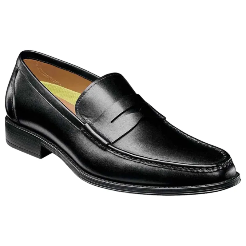 Florsheim AMELIO Moc Toe Penny Loafer In Black  14246 001 sold by J&Z Couture