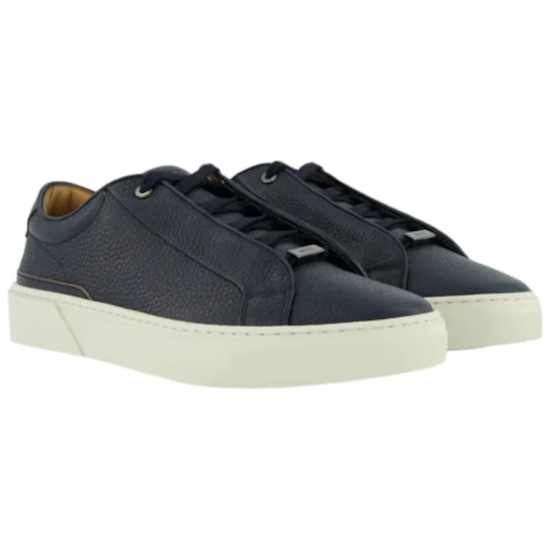 その他 BOSS.y BOSS Grained-Leather Trainers With Contrasting Details Dark