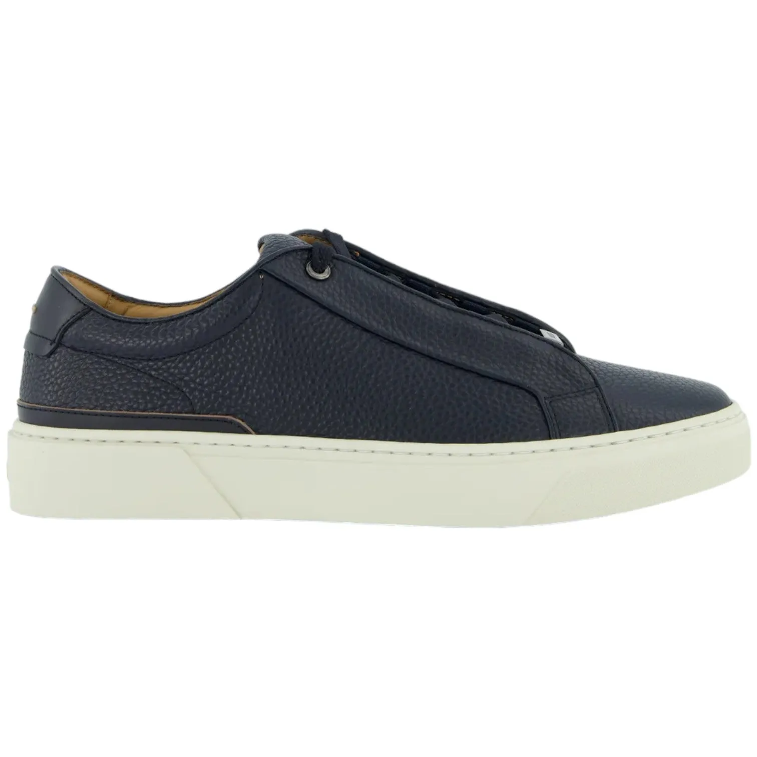 BOSS Grained-Leather Trainers With Contrasting Details Navy 50504331-401 sold by J&Z Couture product image thumbnail 5