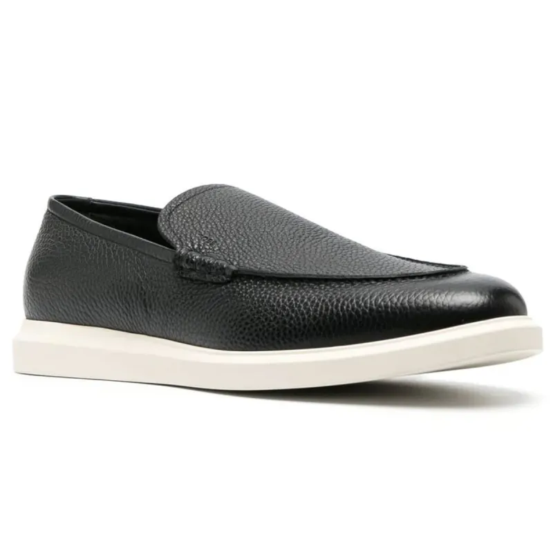 BOSS Men's Grained-Leather Loafers with Rubber Sole  50484884-001 sold by J&Z Couture