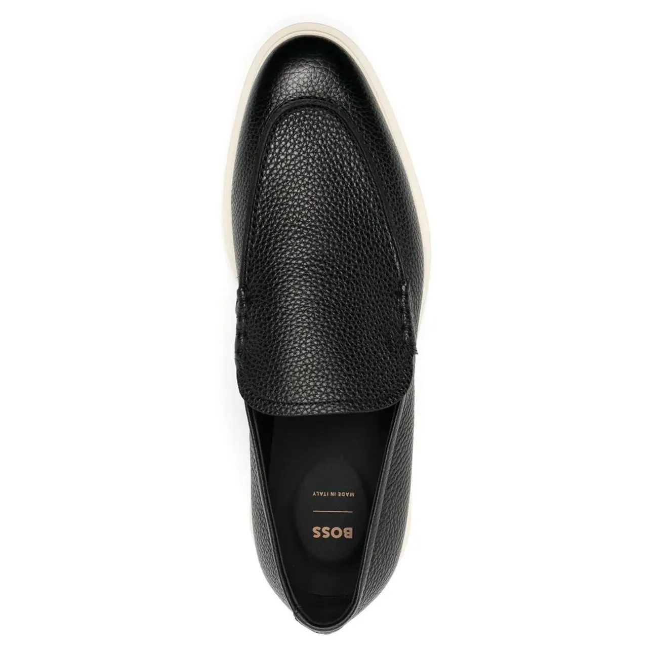 BOSS Men's Grained-Leather Loafers with Rubber Sole 50484884-001 sold by J&Z Couture product image thumbnail 3