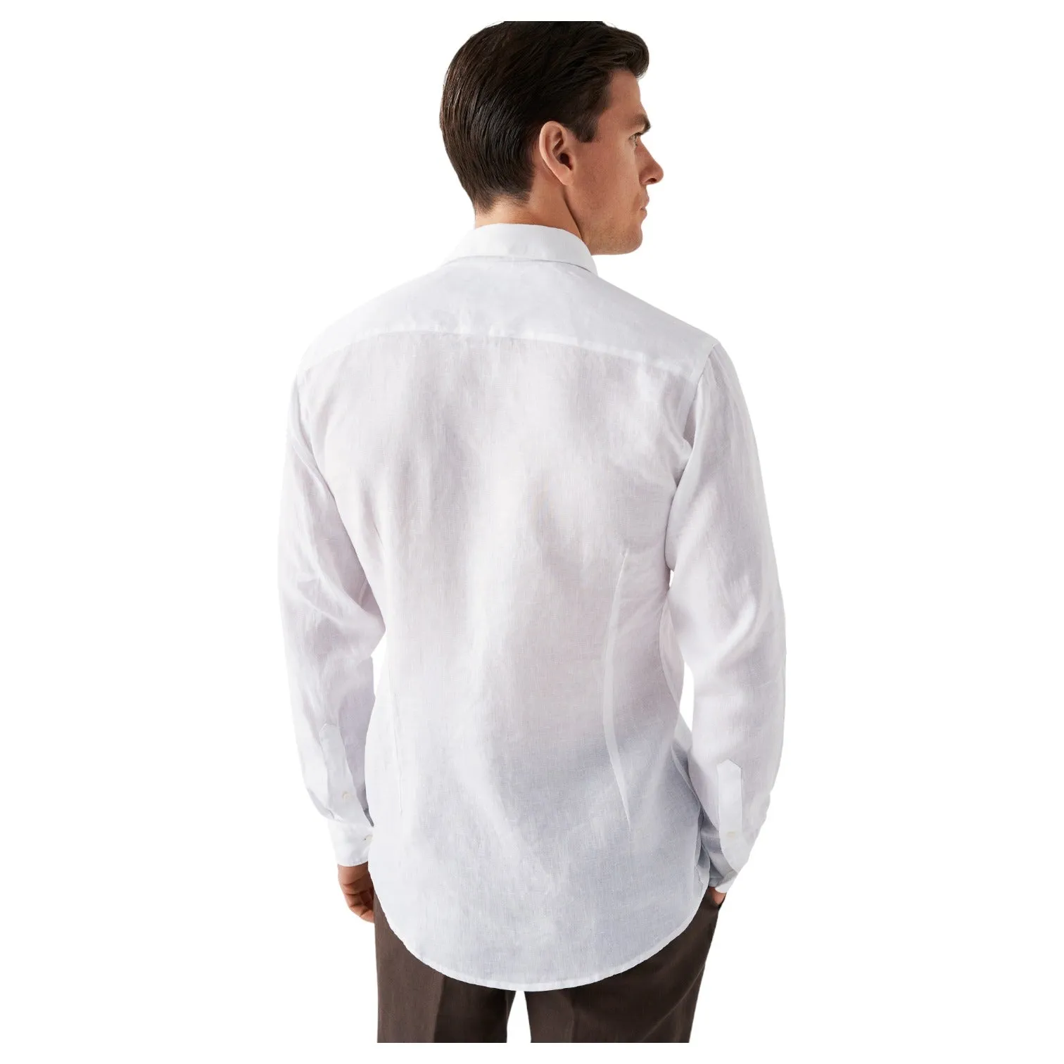 Eton White Linen Shirt-Wide Spread Slim Fit 100004420 00 sold by J&Z Couture product image thumbnail 2