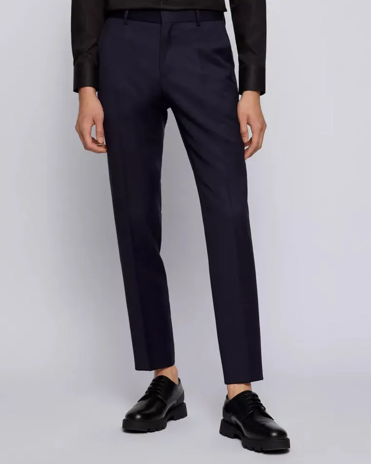 BOSS Men's Formal Trousers in Virgin-Wool Serge in Dark Blue 50469174-401 sold by J&Z Couture product image thumbnail 2