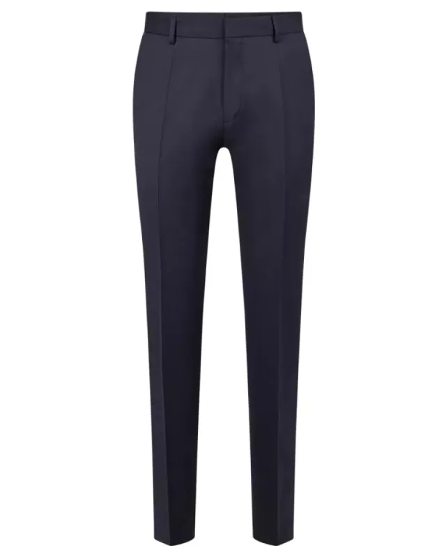 BOSS Men's Formal Trousers in Virgin-Wool Serge in Dark Blue  50469174-401 sold by J&Z Couture