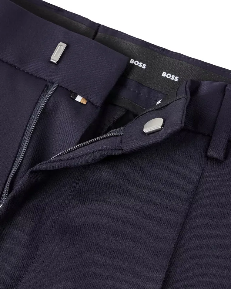 BOSS Men's Formal Trousers in Virgin-Wool Serge in Dark Blue 50469174-401 sold by J&Z Couture product image thumbnail 3