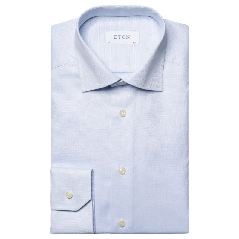 Eton Light Blue Royal Dobby Shirt Slim Fit  100010382 23 sold by J&Z Couture