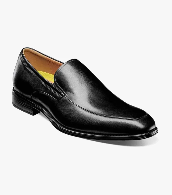 Florsheim AMELIO Moc Toe Venetian Slip On-Black  14266-001 sold by J&Z Couture