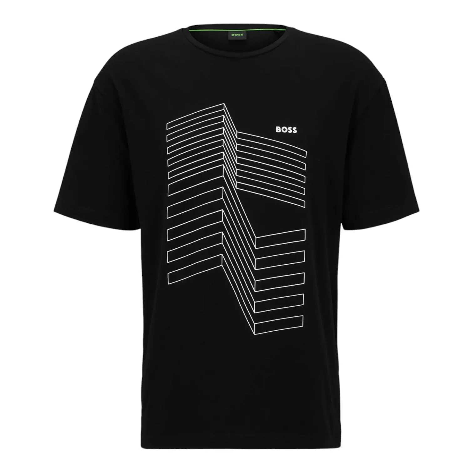BOSS Relaxed-Fit T-Shirt in Stretch Cotton with Logo Artwork 50501231-001 sold by J&Z Couture