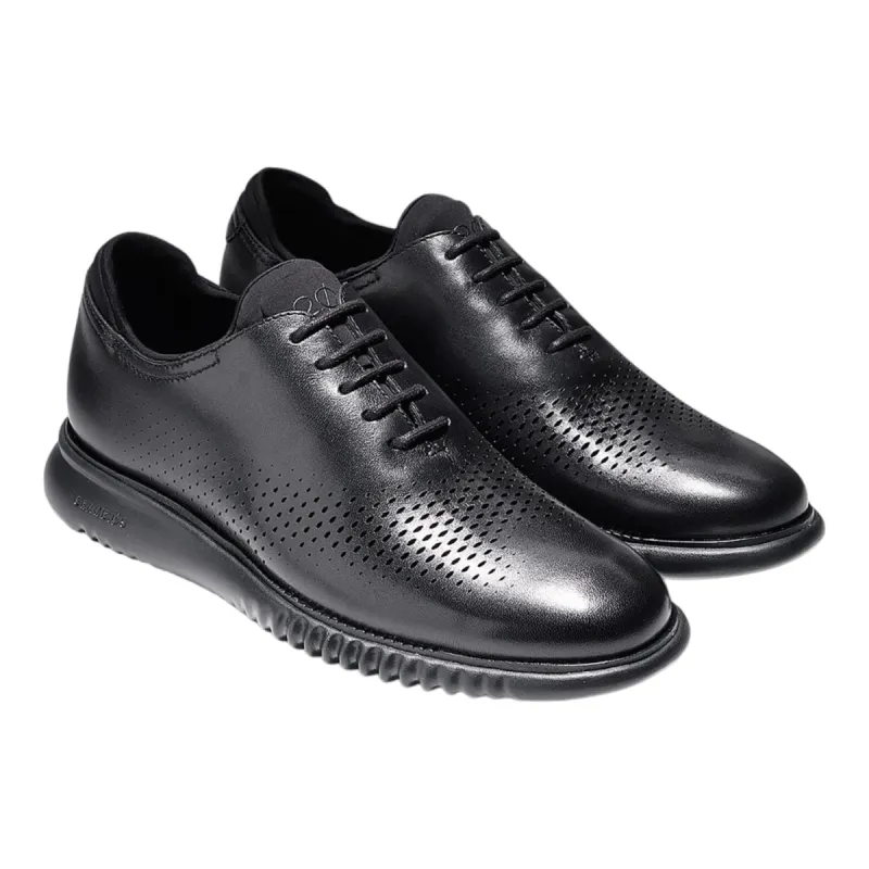 Men's 2.ZERØGRAND Laser Wingtip Oxfords C23832 BLK LTHR sold by J&Z Couture