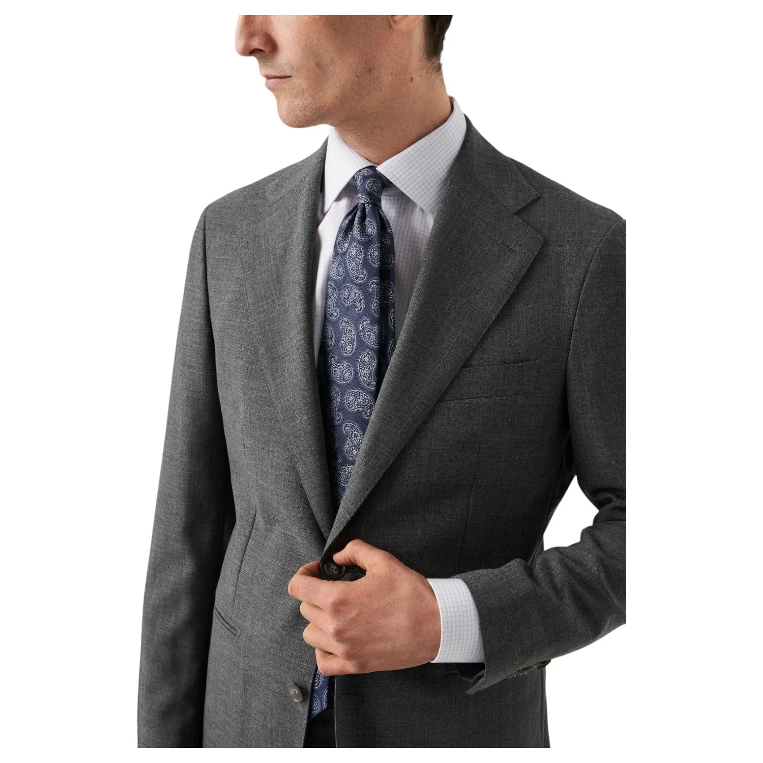 Eton Pink Checked Cotton & TENCEL™ Lyocell Shirt 100011655 71 sold by J&Z Couture product image thumbnail 3