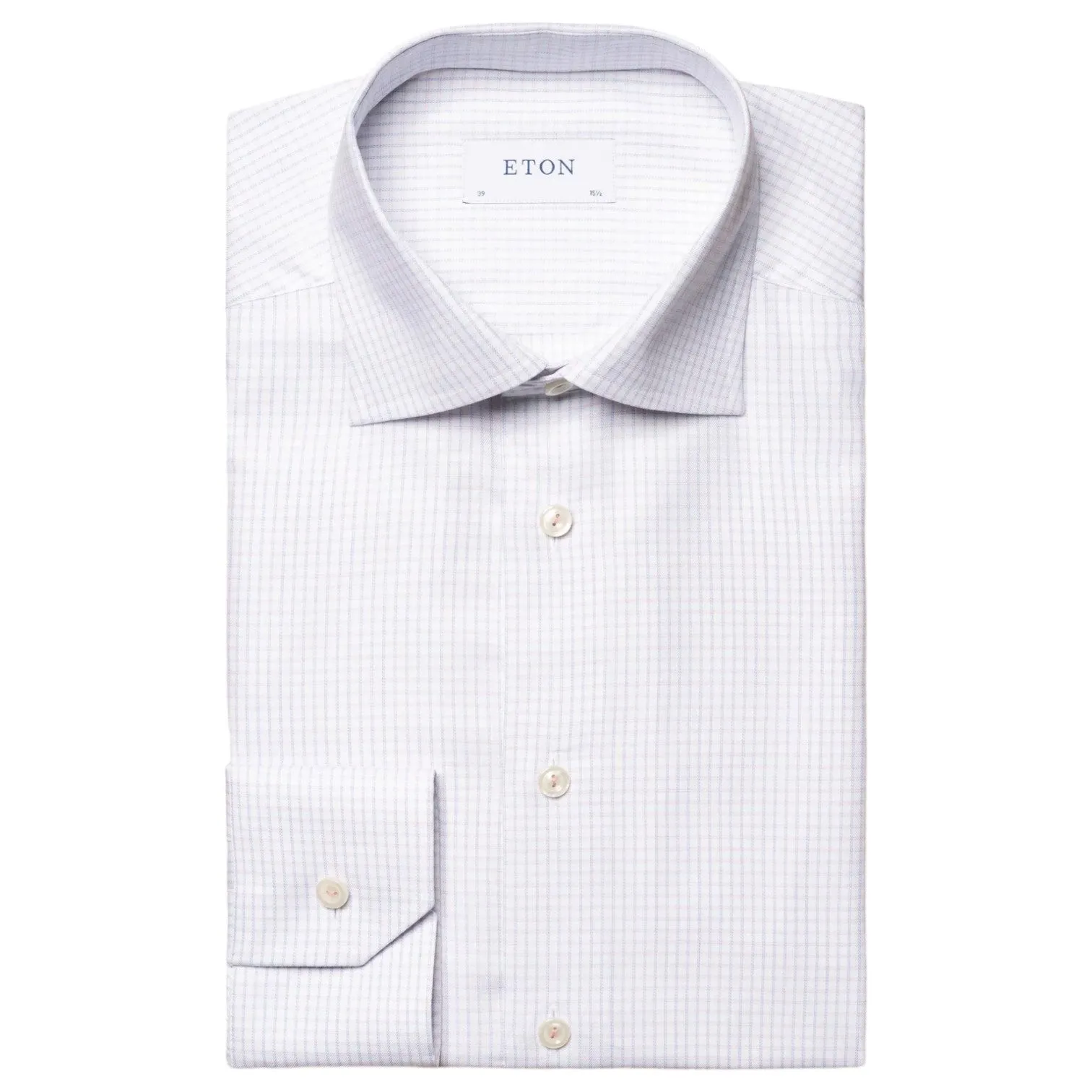 Eton Pink Checked Cotton & TENCEL™ Lyocell Shirt 100011655 71 sold by J&Z Couture