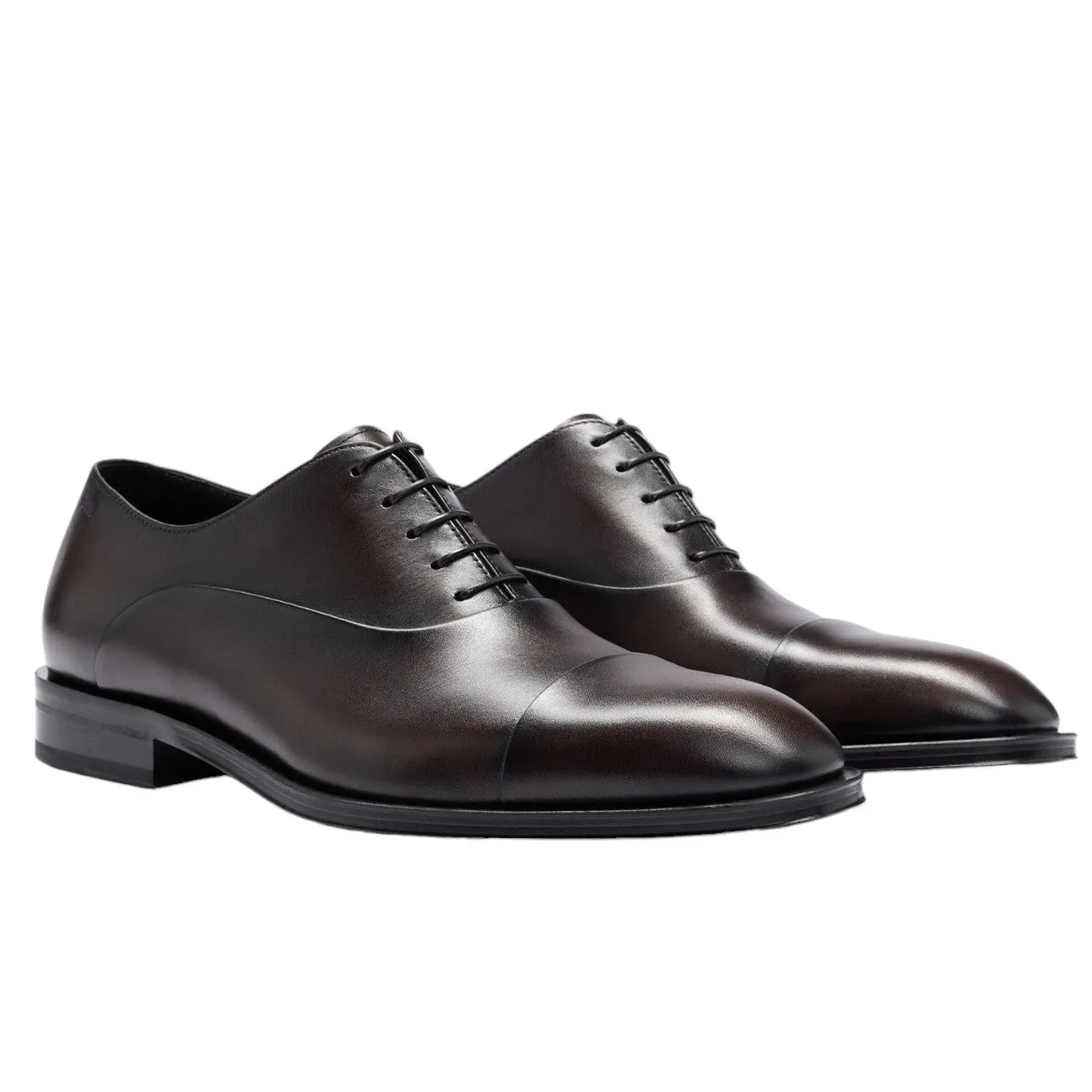 BOSS Dark Brown Derrek Oxford Dress Shoe 50495997-203 sold by J&Z Couture