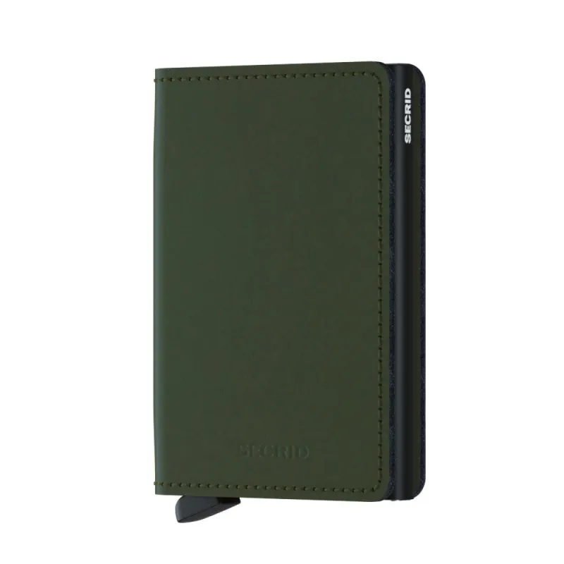 Secrid Slimwallet in Matte Green-Black sold by J&Z Couture