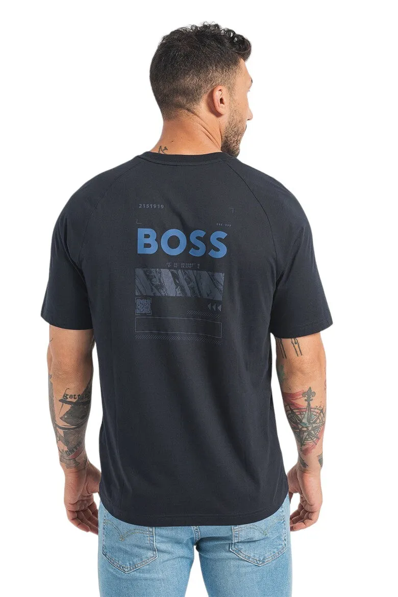 BOSS Men's Cotton-Jersey T-Shirt with Artwork and Logos 50483759-420 sold by J&Z Couture product image thumbnail 3