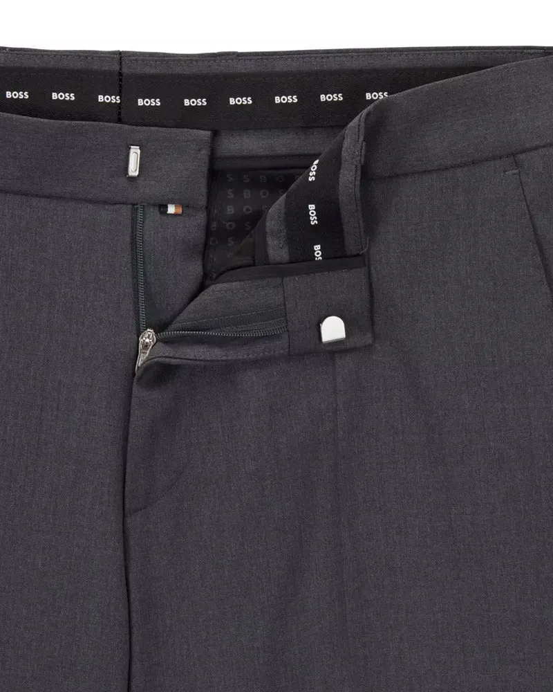 BOSS Men's Formal Trousers in Virgin-Wool Serge in Gray 50469174-021 sold by J&Z Couture product image thumbnail 4