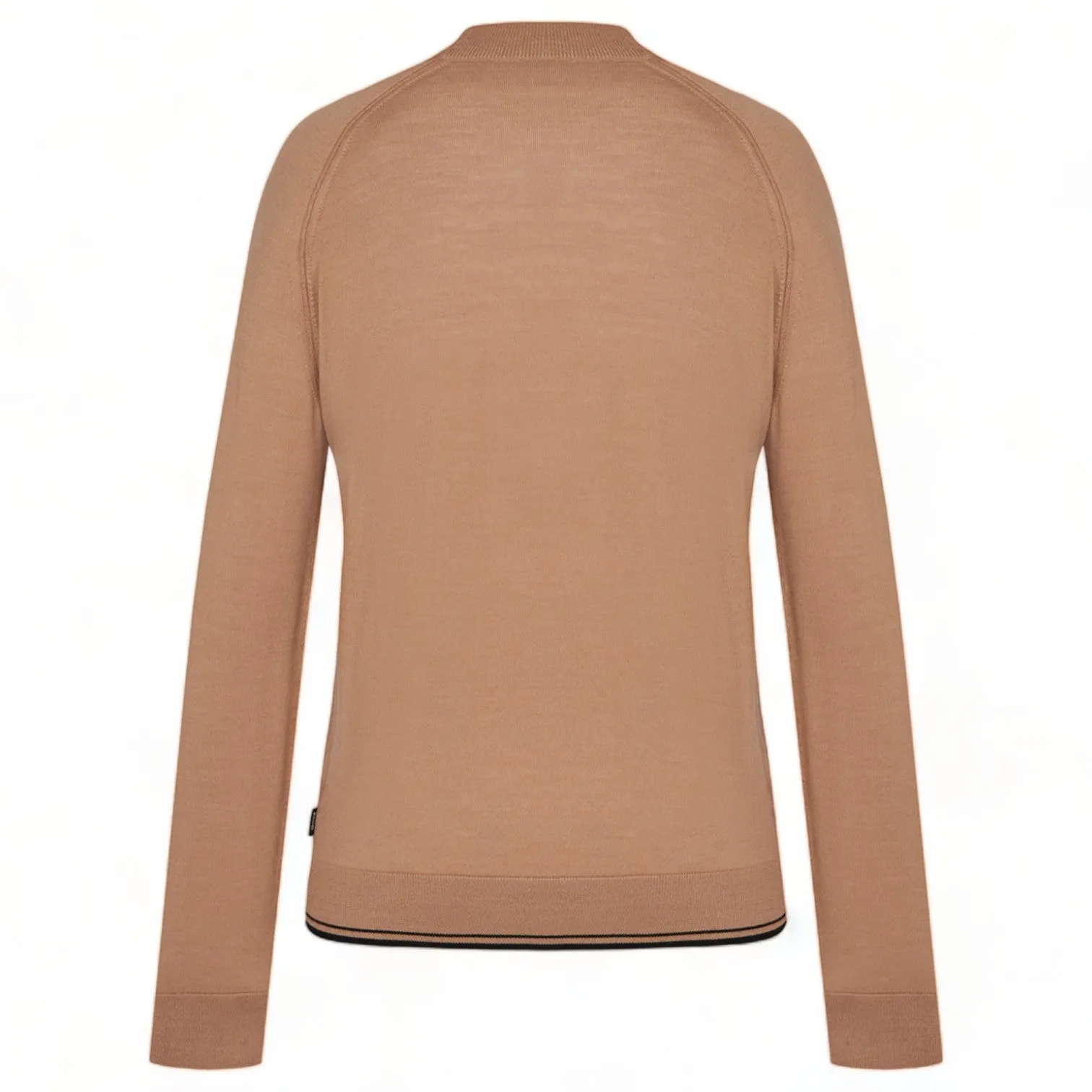 BOSS Mock-Neck Sweater In A Wool Blend - Open Brown 50506011 249 sold by J&Z Couture product image thumbnail 2