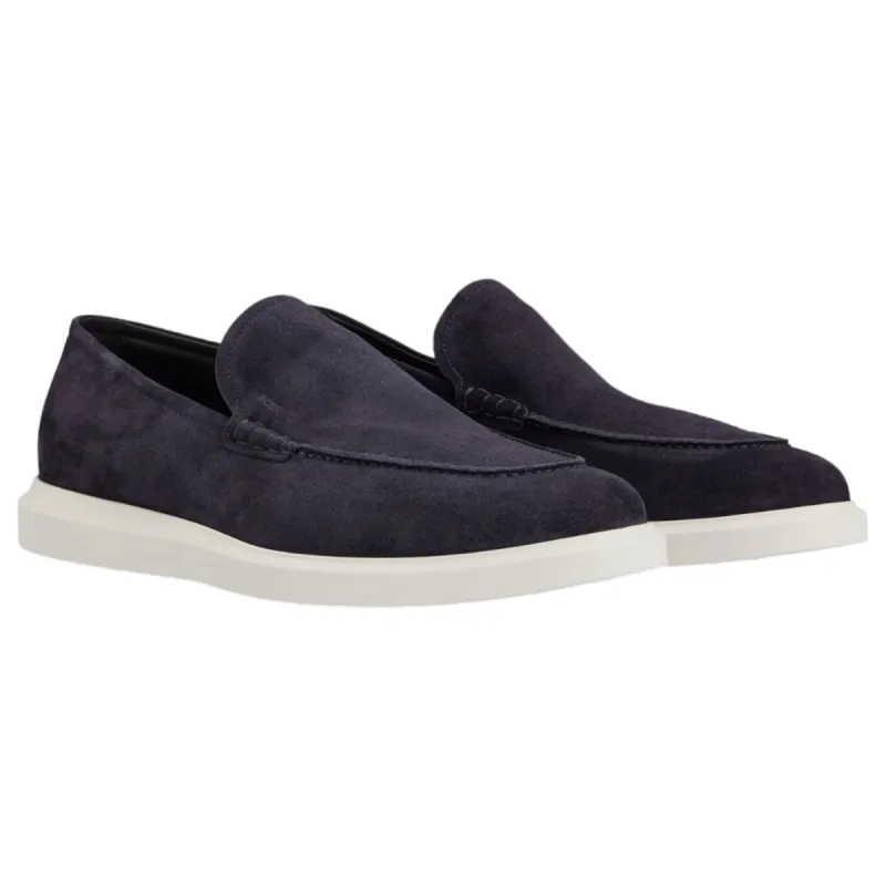 Boss Dark Blue Loafers With Rubberized Outsole  50517007-401 sold by J&Z Couture