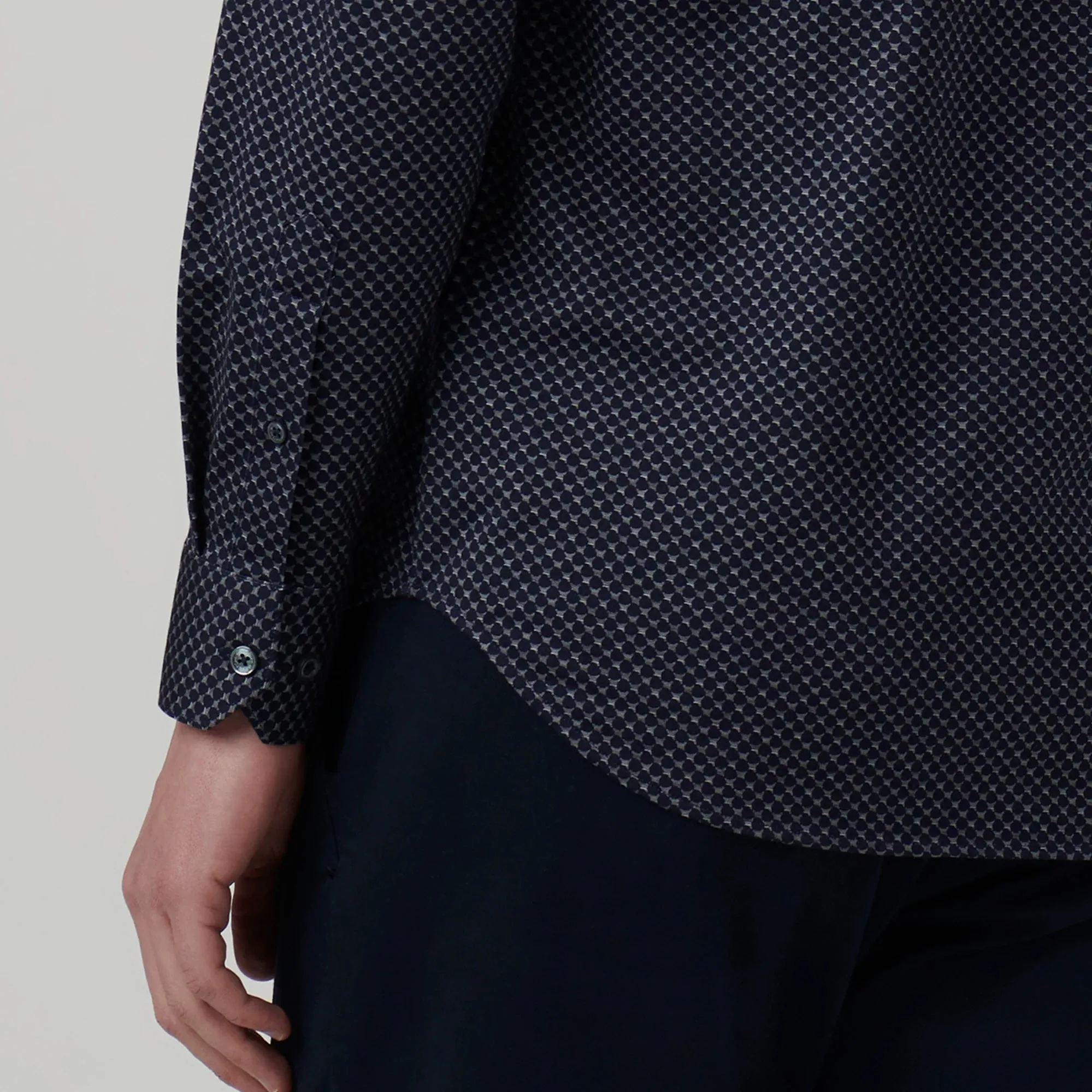 Bugatchi James Abstract OoohCotton® Shirt CF9129K60 Midnight sold by J&Z Couture product image thumbnail 4