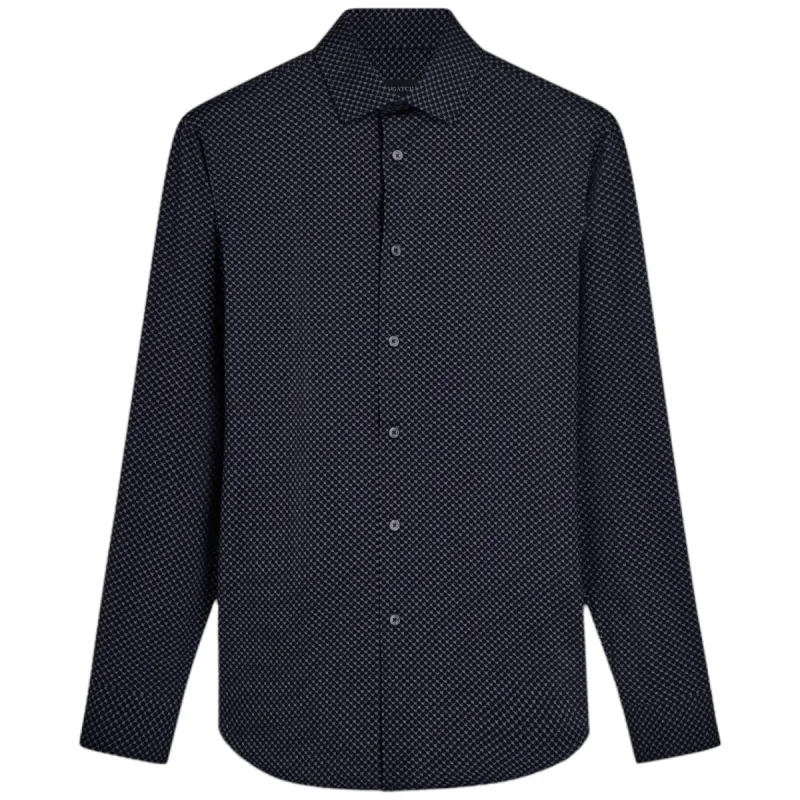 Bugatchi James Abstract OoohCotton® Shirt  CF9129K60 Midnight sold by J&Z Couture