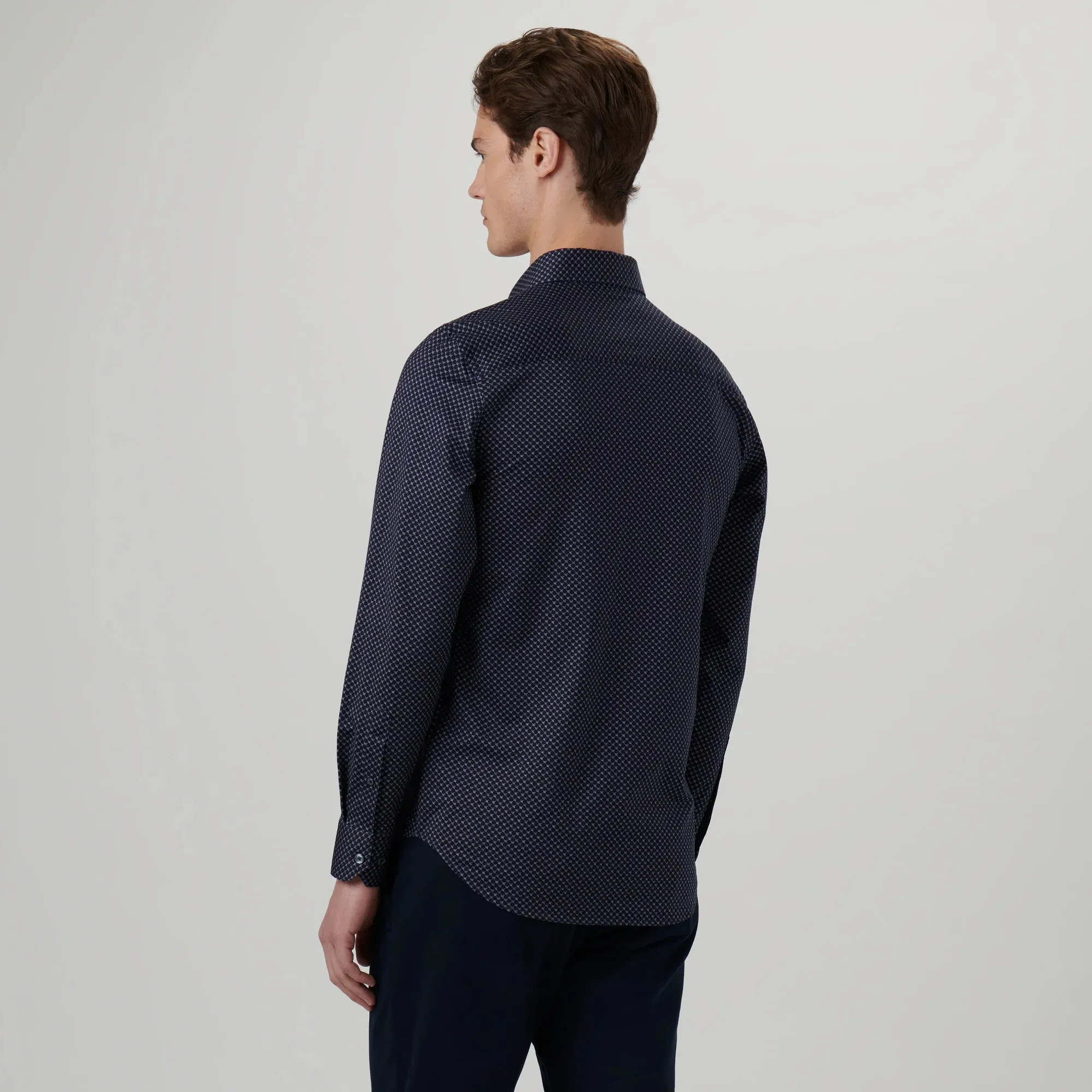 Bugatchi James Abstract OoohCotton® Shirt CF9129K60 Midnight sold by J&Z Couture product image thumbnail 3