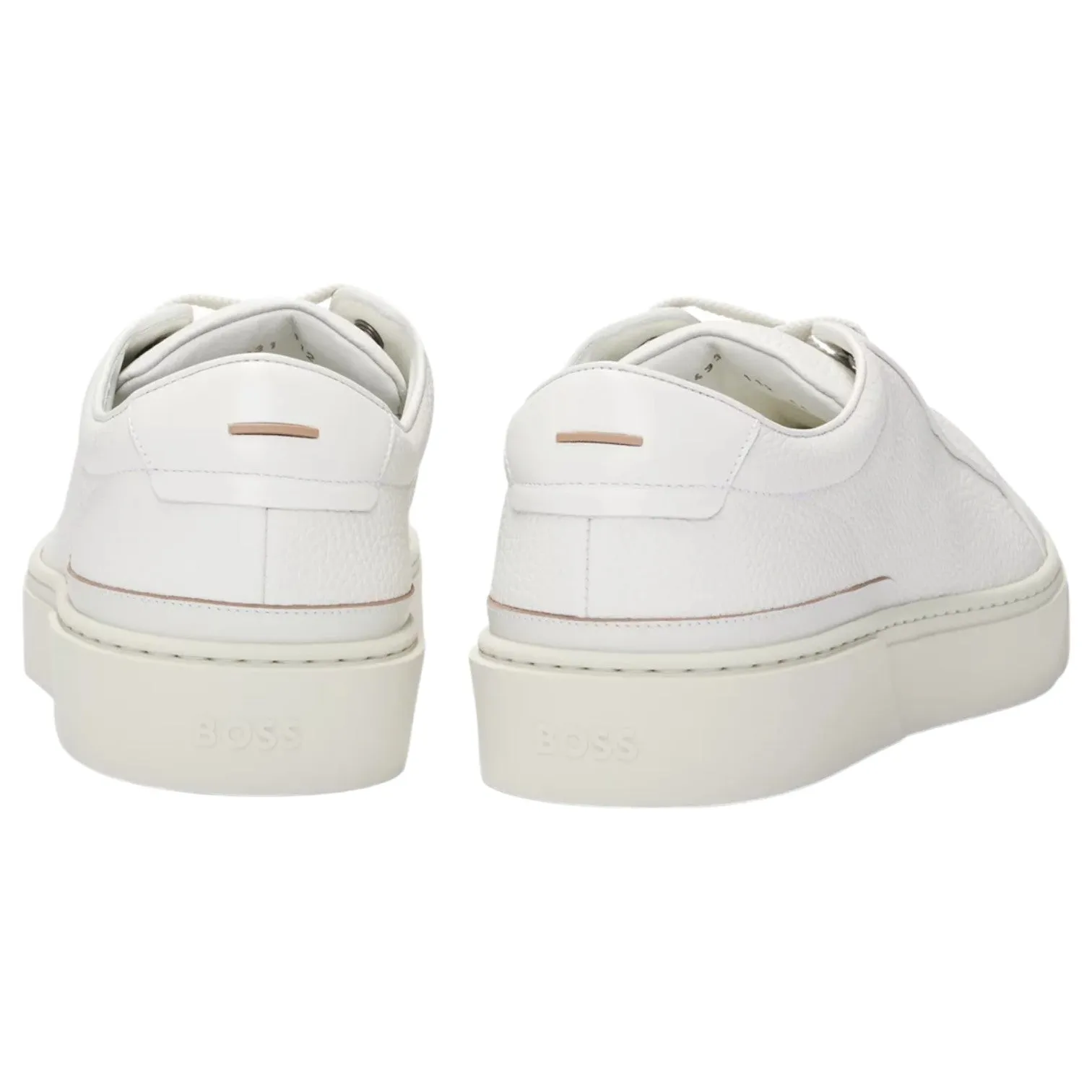 BOSS Grained-Leather Trainers With Contrasting Details White 50504331-112 sold by J&Z Couture product image thumbnail 2