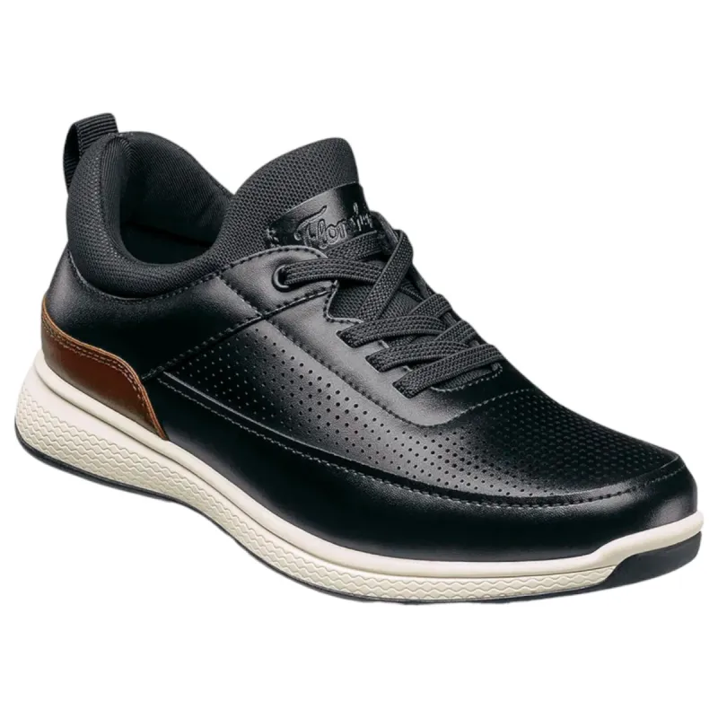 Florsheim Satellite Jr. Boys Perf Elastic Lace Slip On Sneaker  16695-001 made by Florsheim