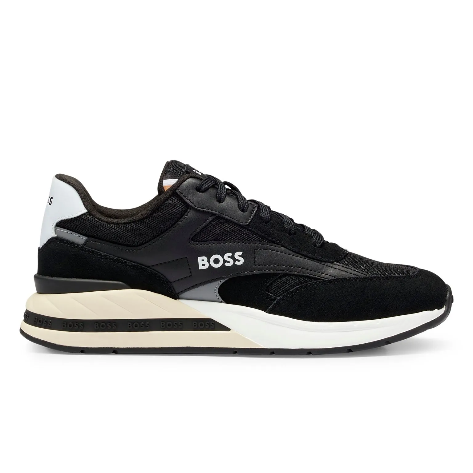 BOSS Men's Mixed-Material Lace-Up Trainers with Suede Trims 50493214-001 sold by J&Z Couture product image thumbnail 2