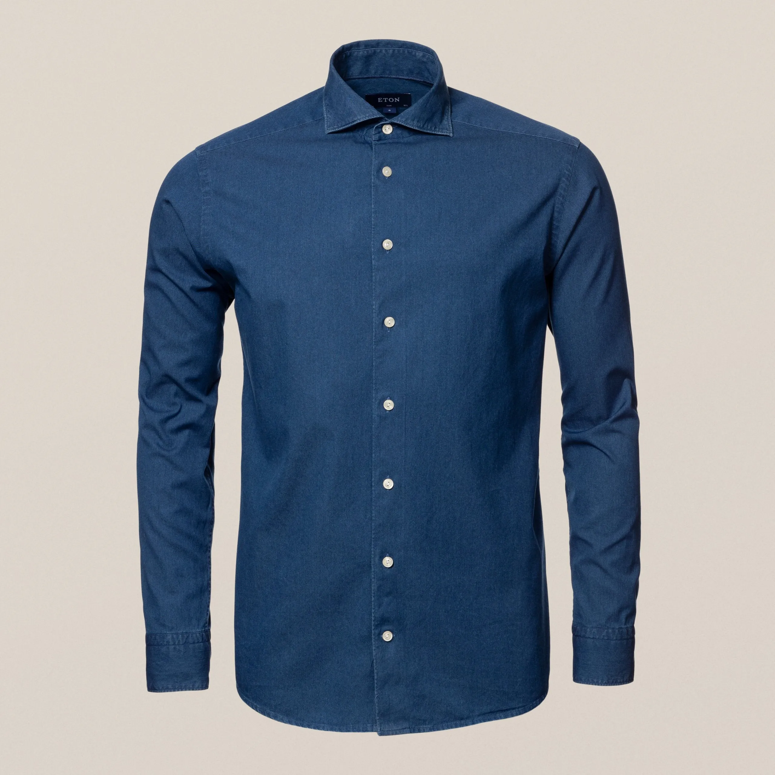 Eton Men's Slim-Fit Mid-Blue Lightweight Denim Shirt 980184580 28 sold by J&Z Couture product image thumbnail 4