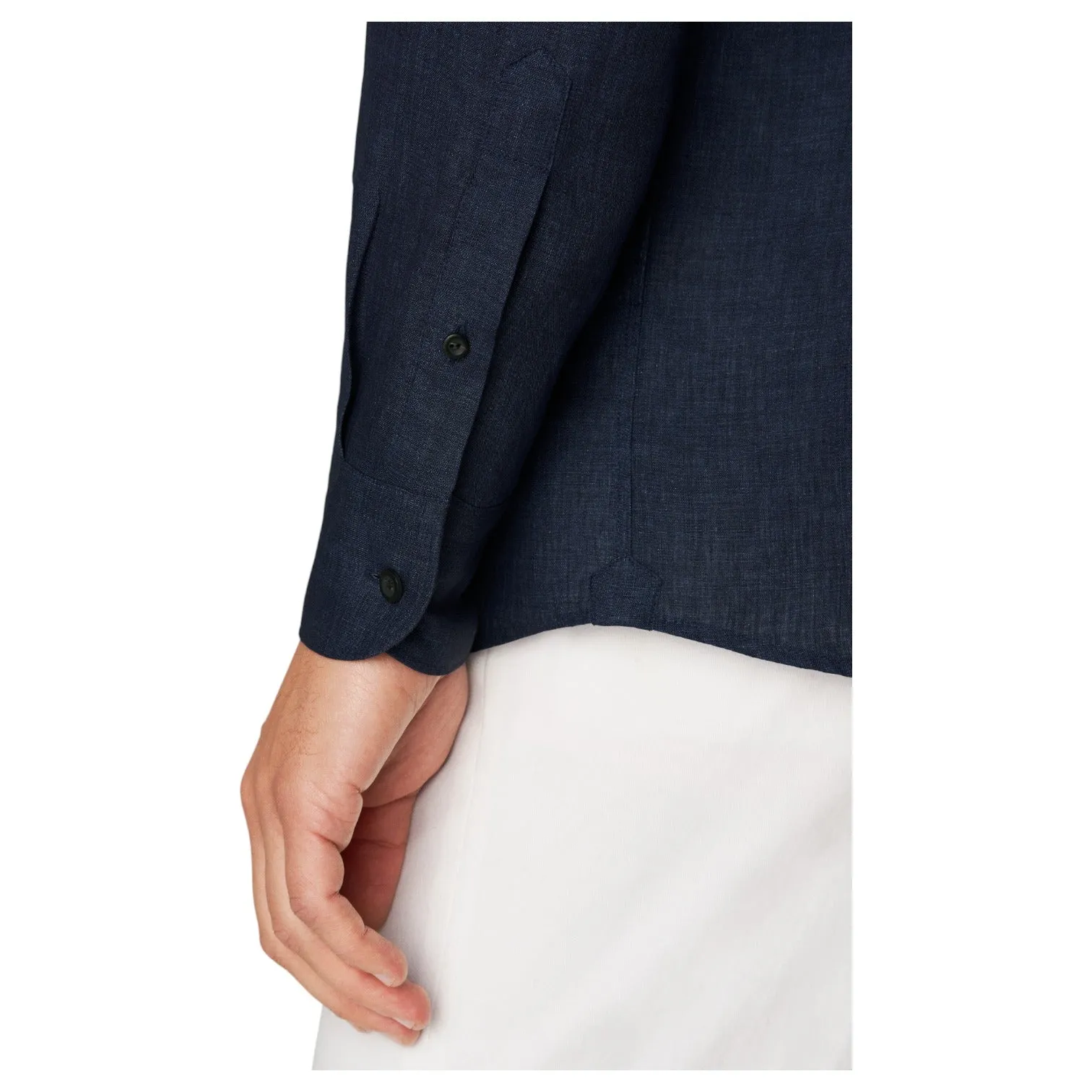 Eton Navy Linen Shirt-Wide Spread Slim Fit 100004420 29 sold by J&Z Couture product image thumbnail 4