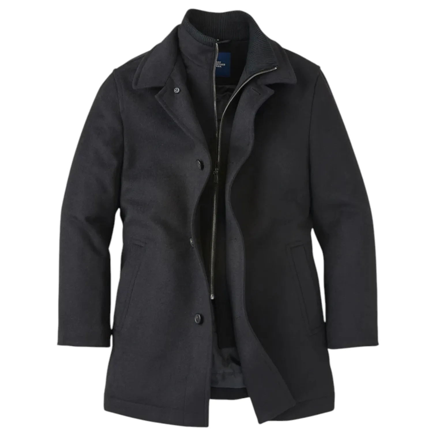 Hart Schaffner Marx MacBeth Car Coat With Bib Black sold by J&Z Couture