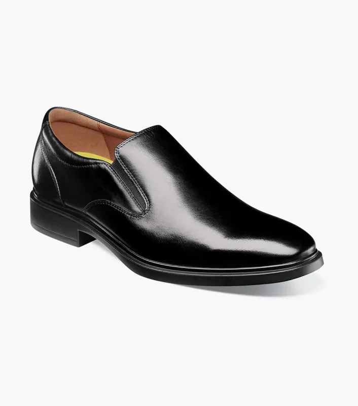 Florsheim FORECAST Waterproof Plain Toe Slip On-Black  12196-001 made by Florsheim