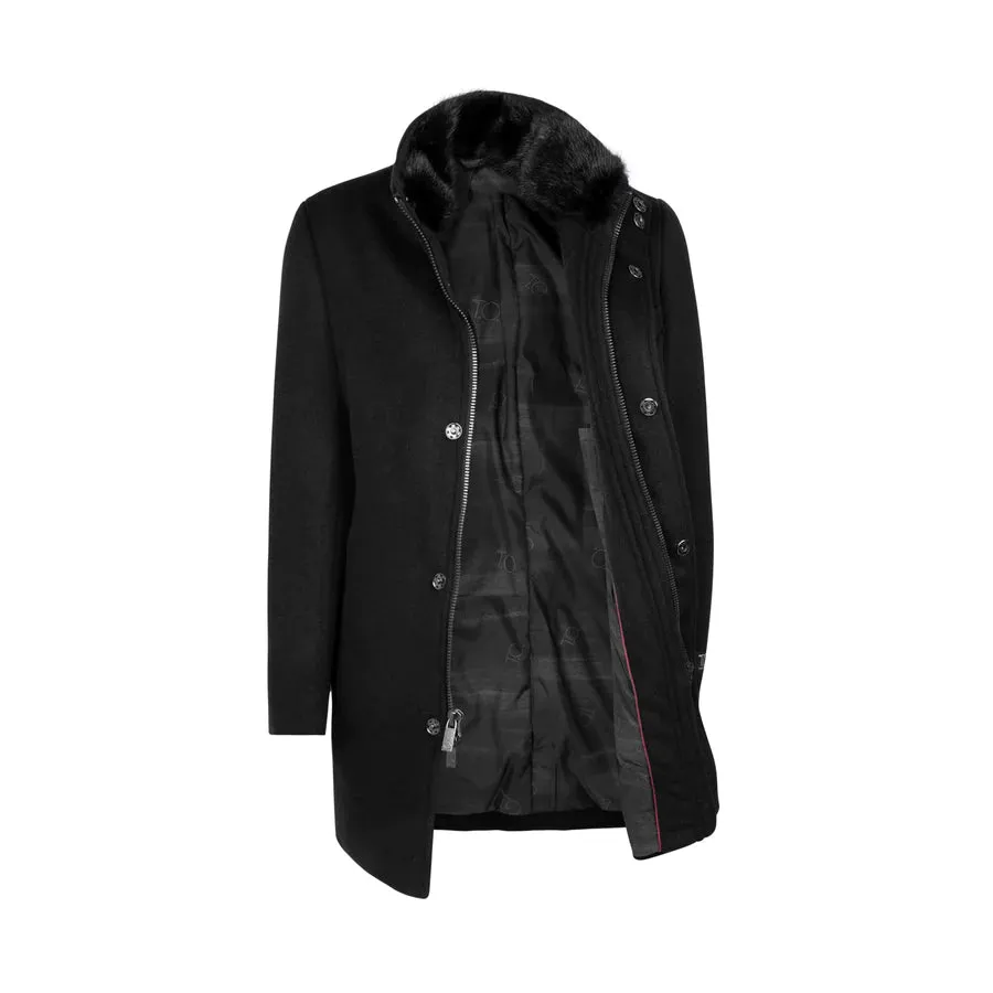 LINCOLN-Men's Black Slim Down Coat 12039-1 sold by J&Z Couture product image thumbnail 3