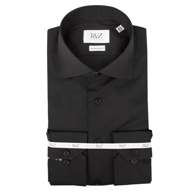 J&Z Couture Black Button Down Dress Shirt, Comfort TP2 F344018/4049 sold by J&Z Couture